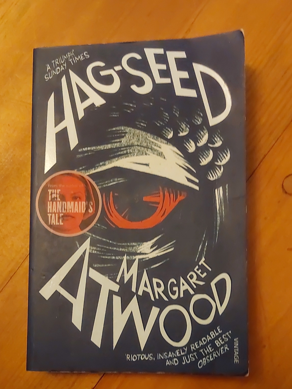 Hag Seed by Margaret Atwood Paperback Novel Vintage Books